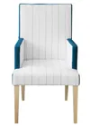 Newport chair in Loison Chalk and Brera Lino Denim linen
