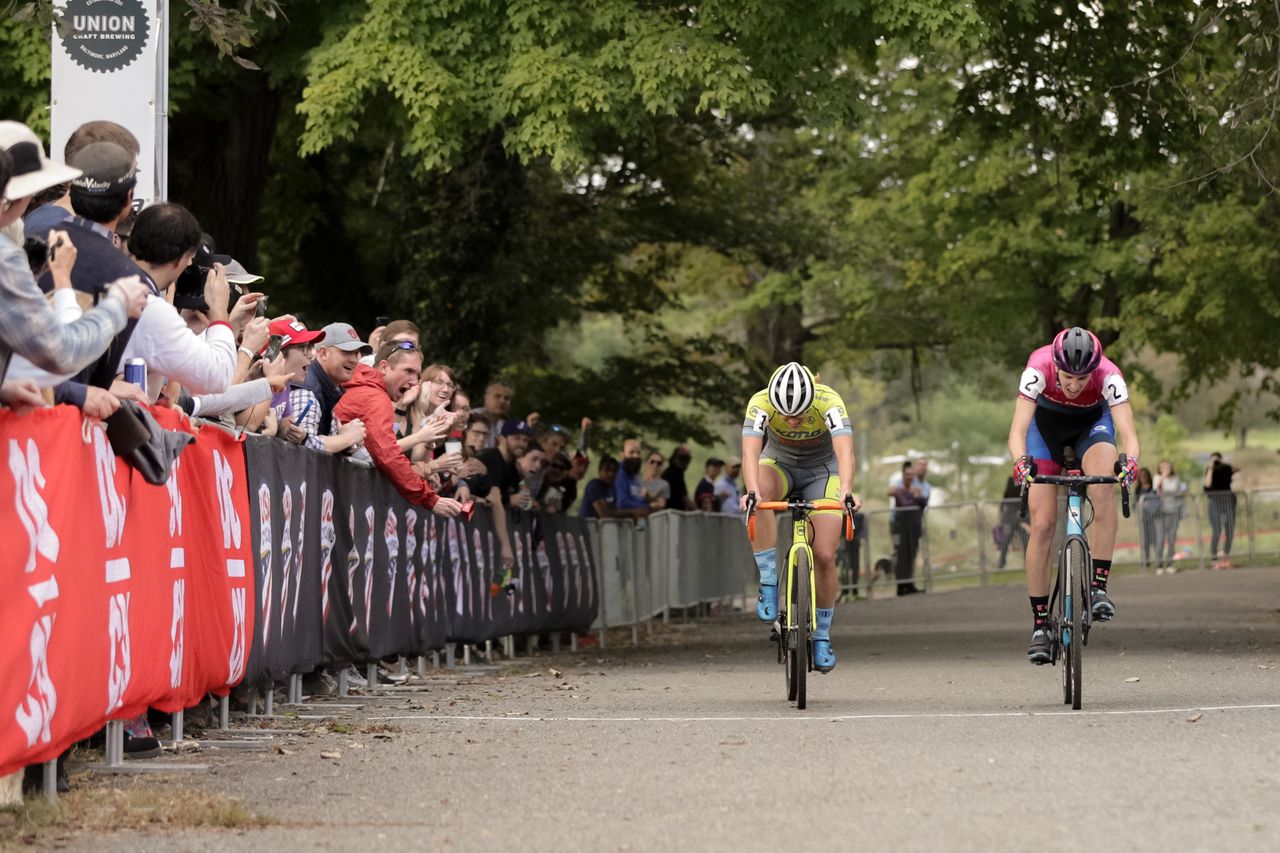 Sunny Gilbert edges Rebecca Fahringer in the sprint
