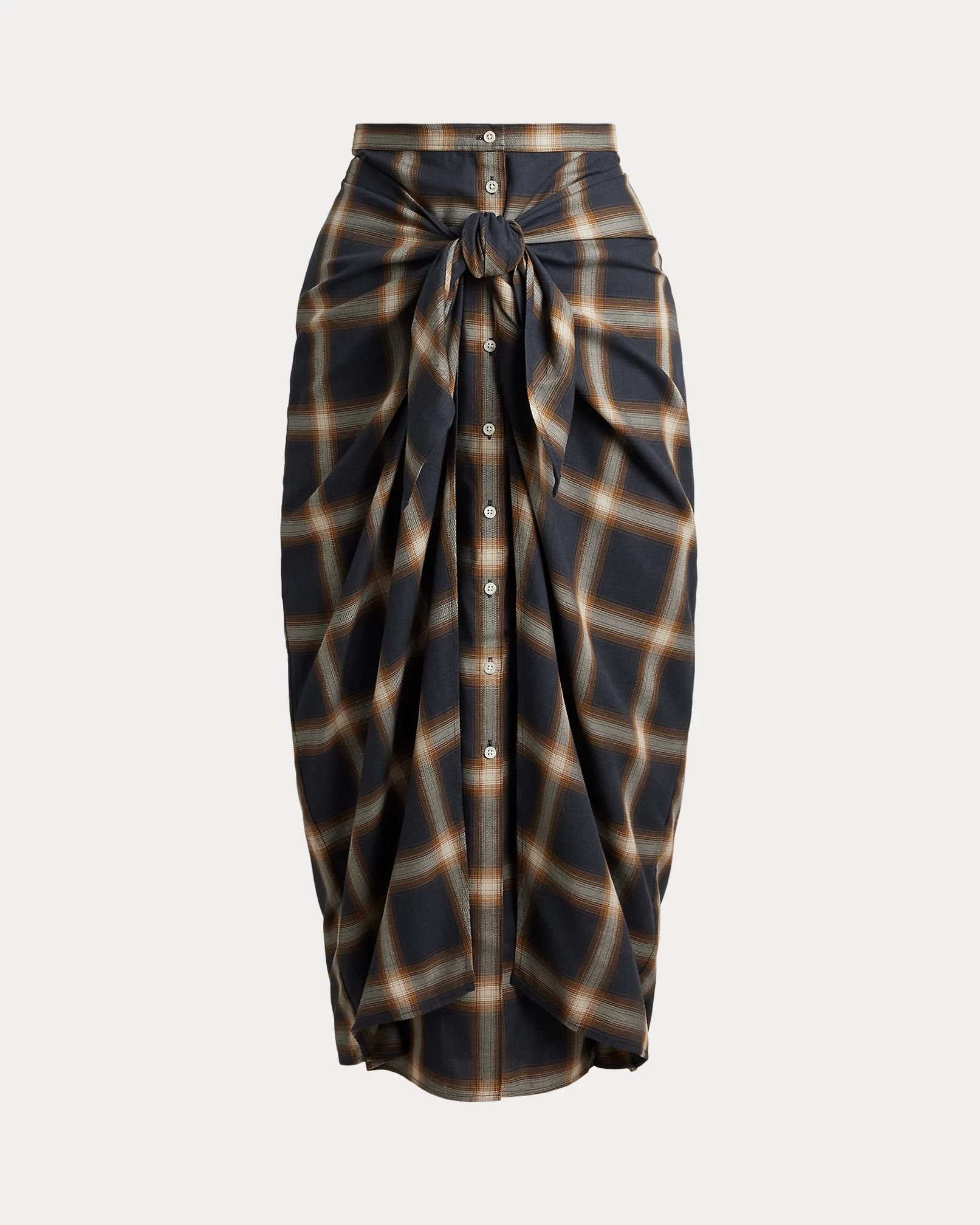 Ralph Lauren, Plaid Tie-Front Skirt