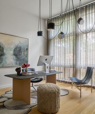 home office with contemporary furniture