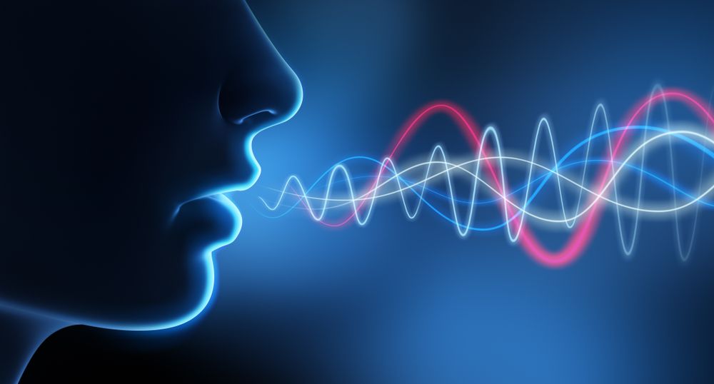 An artist&#039;s image representing the soundwaves in human speech.