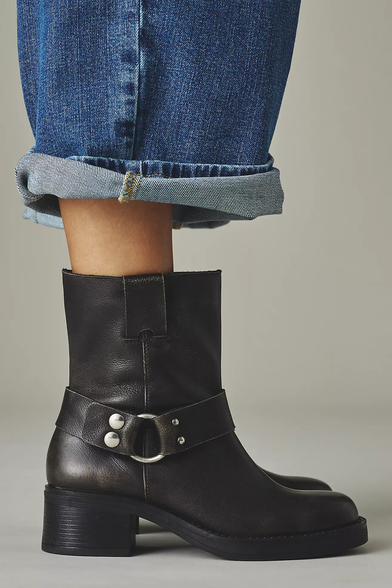 By Anthropologie Short Biker Boots