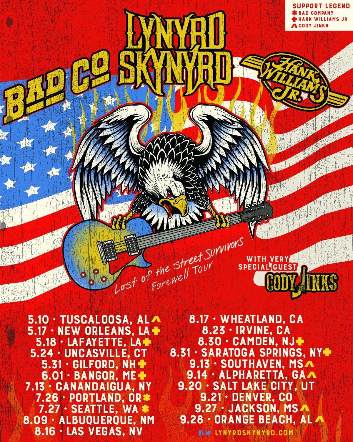 lynyrd skynyrd tour dates