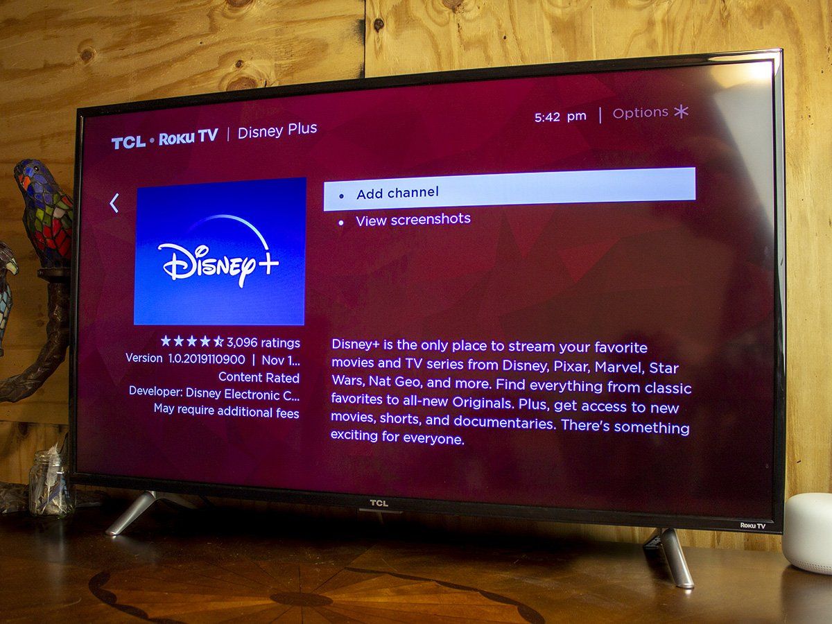 Disney+ channel on Roku