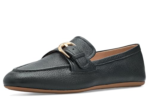 Cole Haan Women's Shoes - Grand Ambition Alette Buckle Loafer, Black Tumbled Leather, 6-B Us