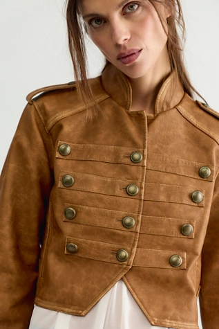 We the Free Ryland Vegan Leather Band Jacket