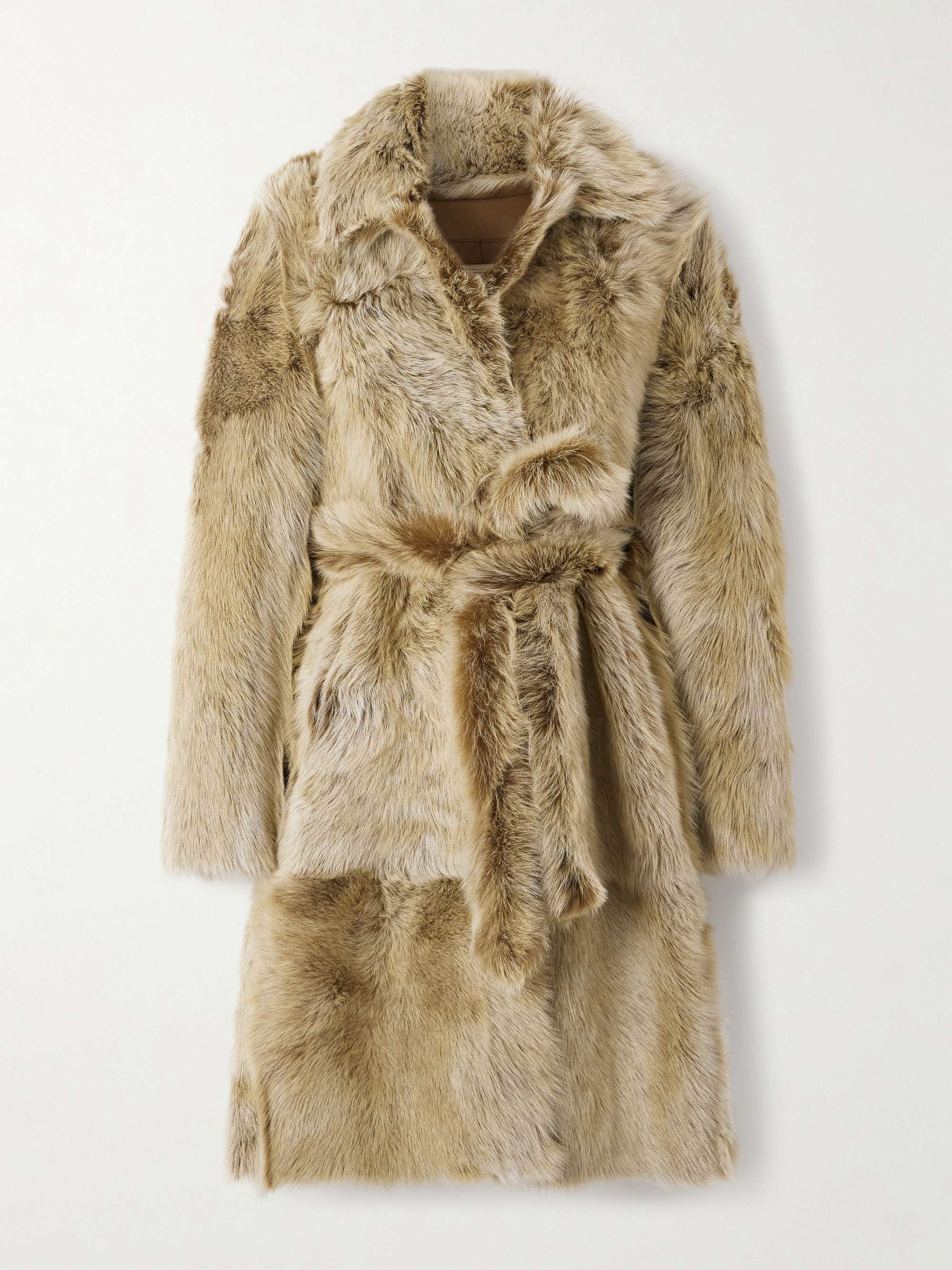 Linden Belted Shearling Coat