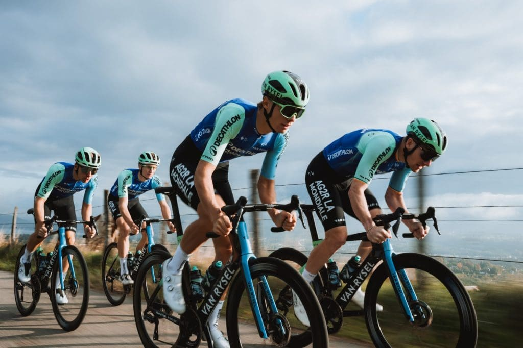 Decathlon AG2R La Mondiale riders aboard the Van Rysel RCR F