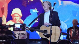 SATURDAY NIGHT LIVE -- Episode 1904 -- Pictured: Musical guest Paul McCartney performs "Days We Left Behind" on Saturday, May 16, 2026 -- (Photo by: Lloyd Bishop/NBC via Getty Images)