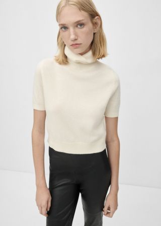 Short-Sleeved 100% Cashmere Jersey