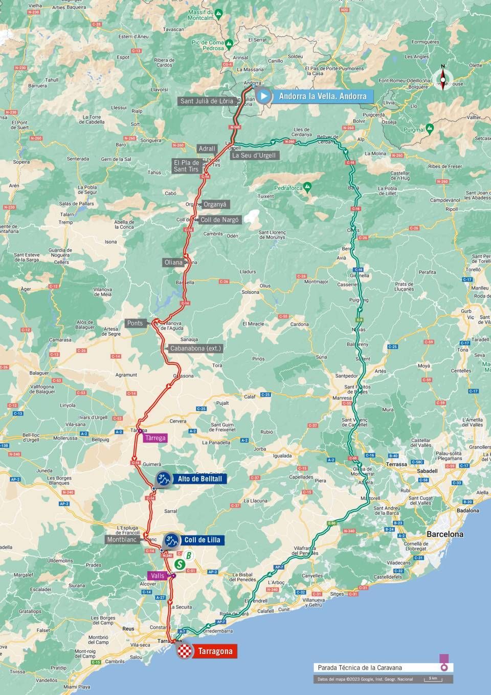 Vuelta a Espana 2023 stage 4 map