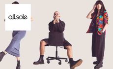 All Sole logo placed over an image of three people wearing dr marten boots