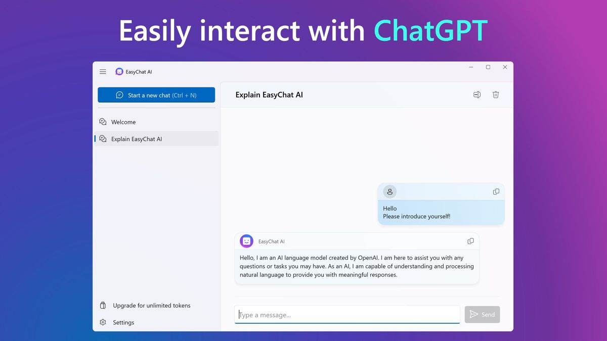 Image of the EasyChatAI App for ChatGPT