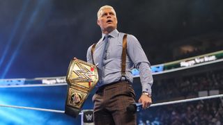 Cody Rhodes looks on in the ring during SmackDown at KeyBank Center on January 2, 2026 in Buffalo, New York.