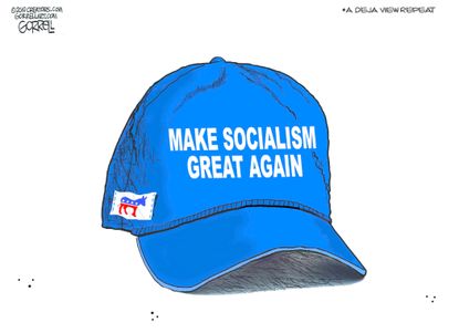 Political Cartoon U.S. democrats socialism