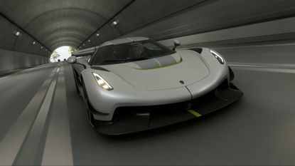 Forza Horizon 6 fastest cars Koenigsegg Jesko driving through tunnel