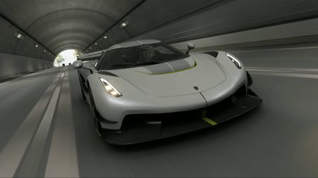 Forza Horizon 6 fastest cars Koenigsegg Jesko driving through tunnel