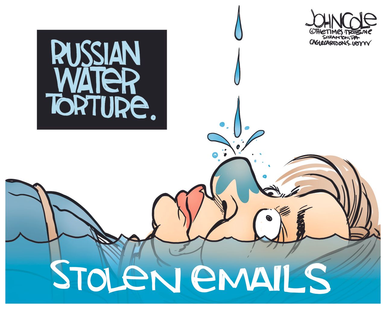 Political cartoon U.S. Hillary Clinton emails Wikileaks