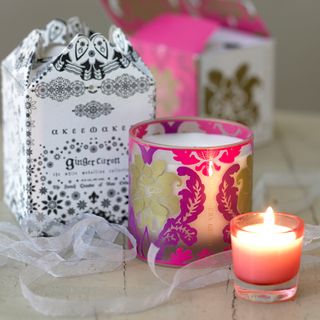 scented candles in designed vase