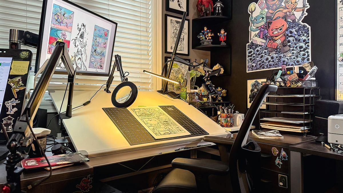Inside the artist's studio: sleepy cats and a 9-year-old Wacom Cintiq ...