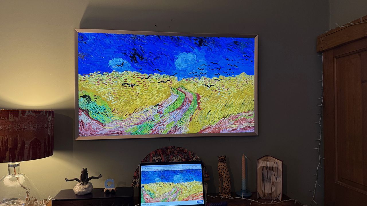 Vincent van Gough's The Scarecrows, as displayed on the Samsung Frame TV.