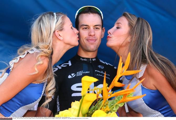 Richie Porte (Team Sky) on the podium