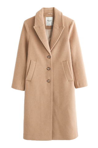 Abercrombie Wool-Blend Tailored Topcoat (Was $220) 