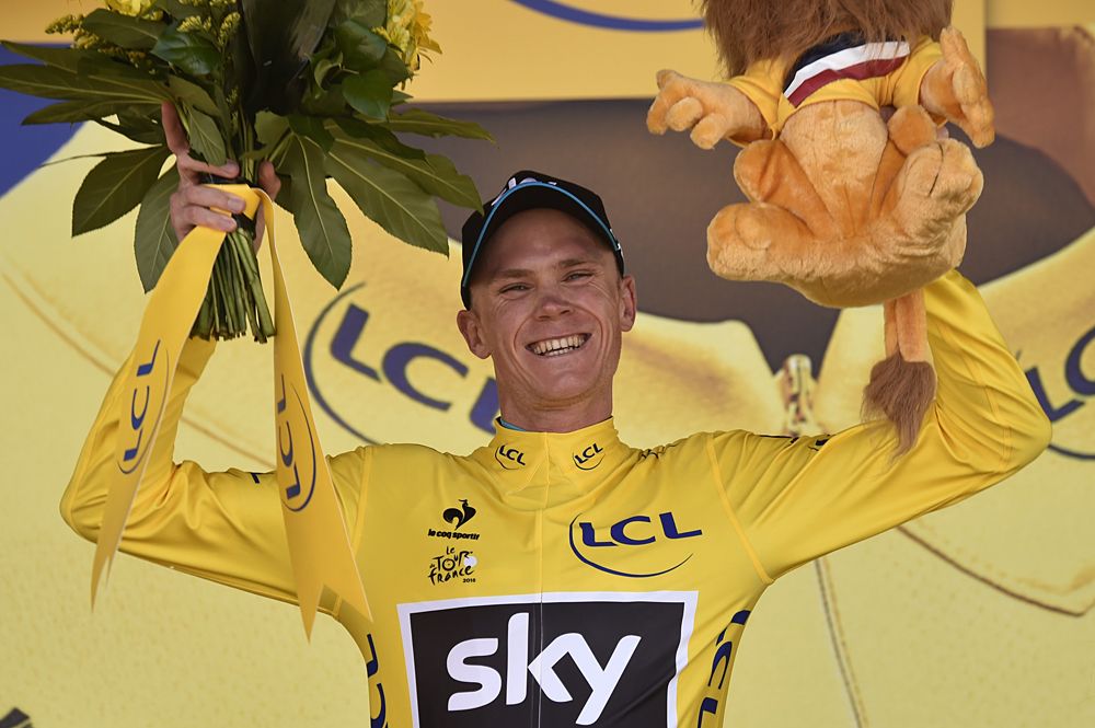 Chris Froome (Team Sky) in yellow