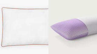 Saatva Latex and Purple Harmony pillows