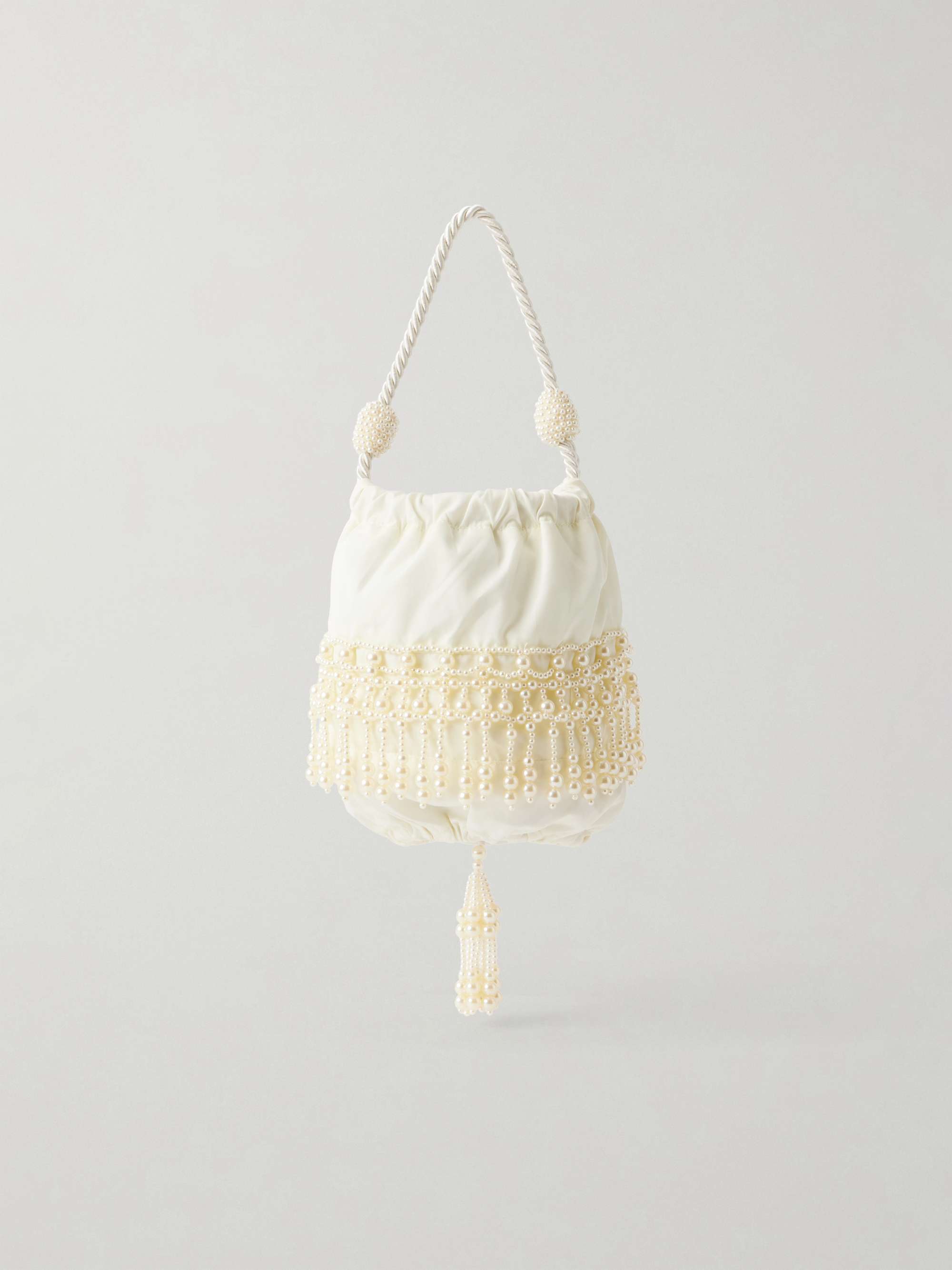 Carlotta Bead-Embellished Shell Clutch