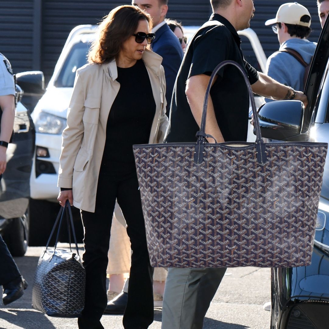 Kamala Harris carrying a Goyard bag