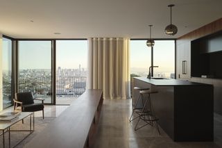 Twin Peaks Residences with long city views from glazed expanses