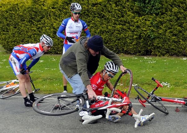 One of many crashes on stage Four
