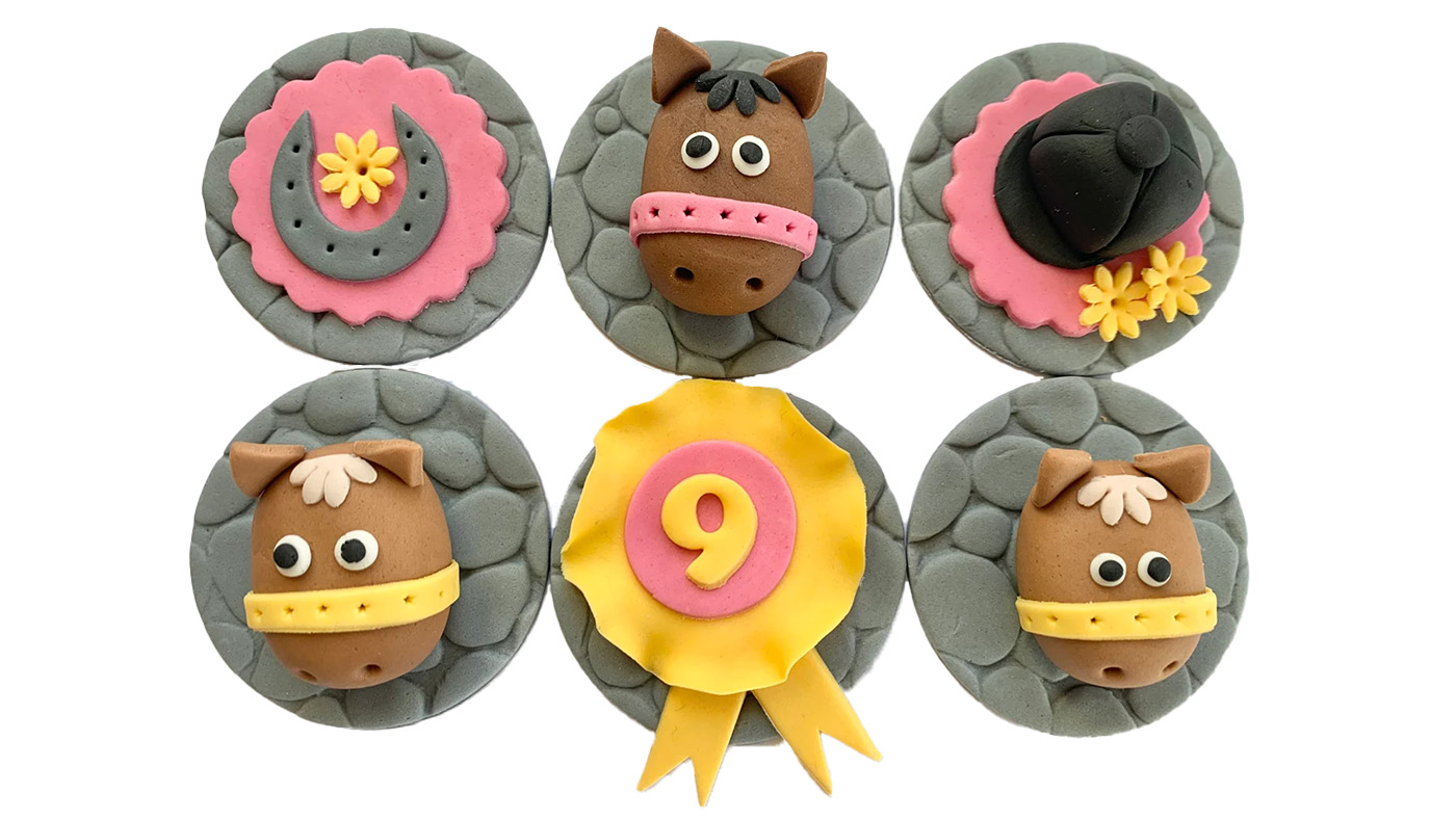 6 edible horse cake toppers