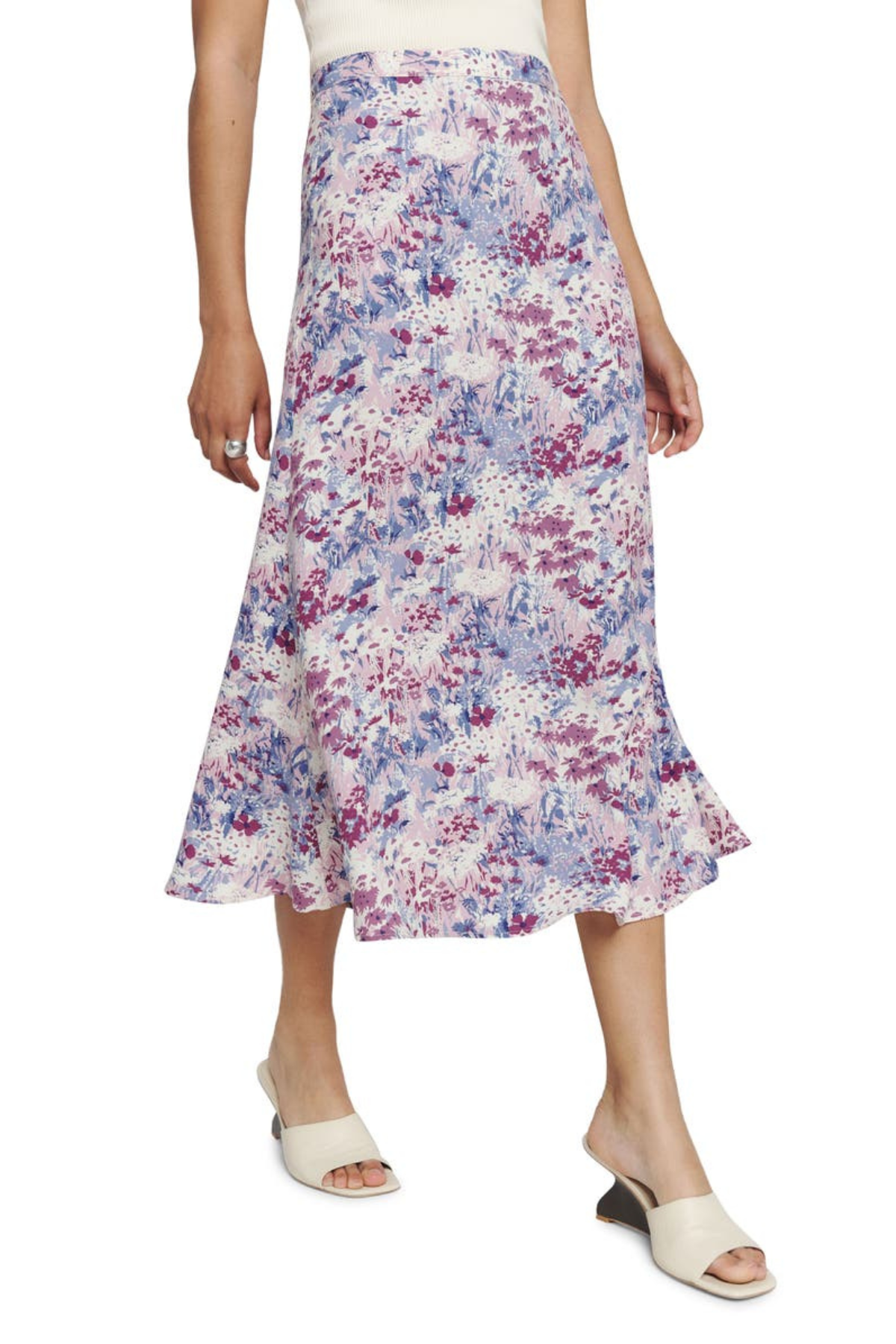 floral midi skirt