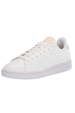 Adidas Women's Advantage Sneaker, White/white/linen Green, 9.5