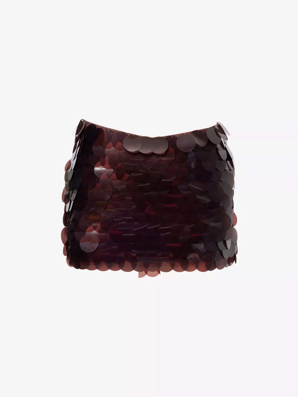 Shuffle Sequin Woven Mini Skort - Xs