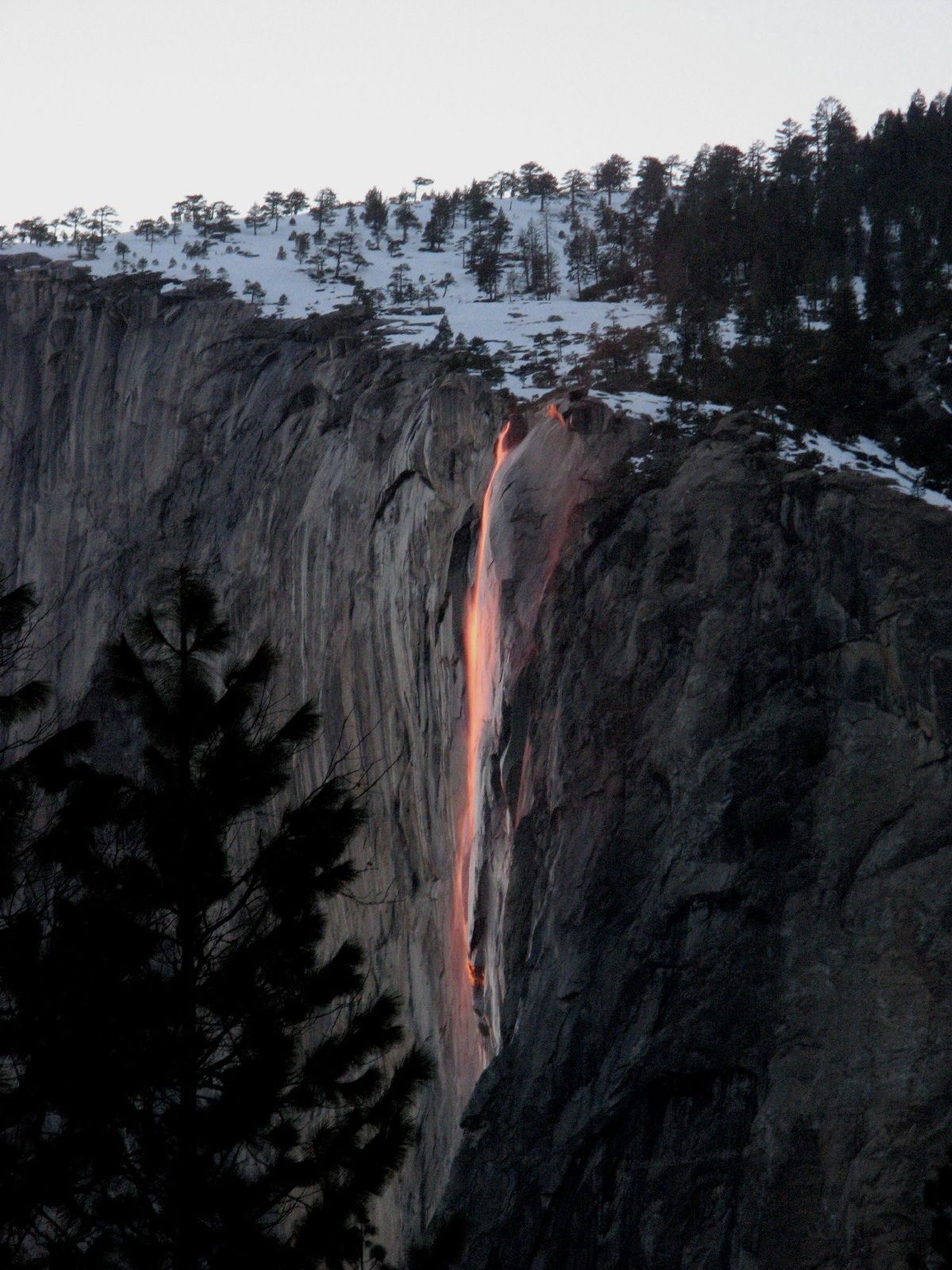 Horsetail Fall in Yosemite National Park.