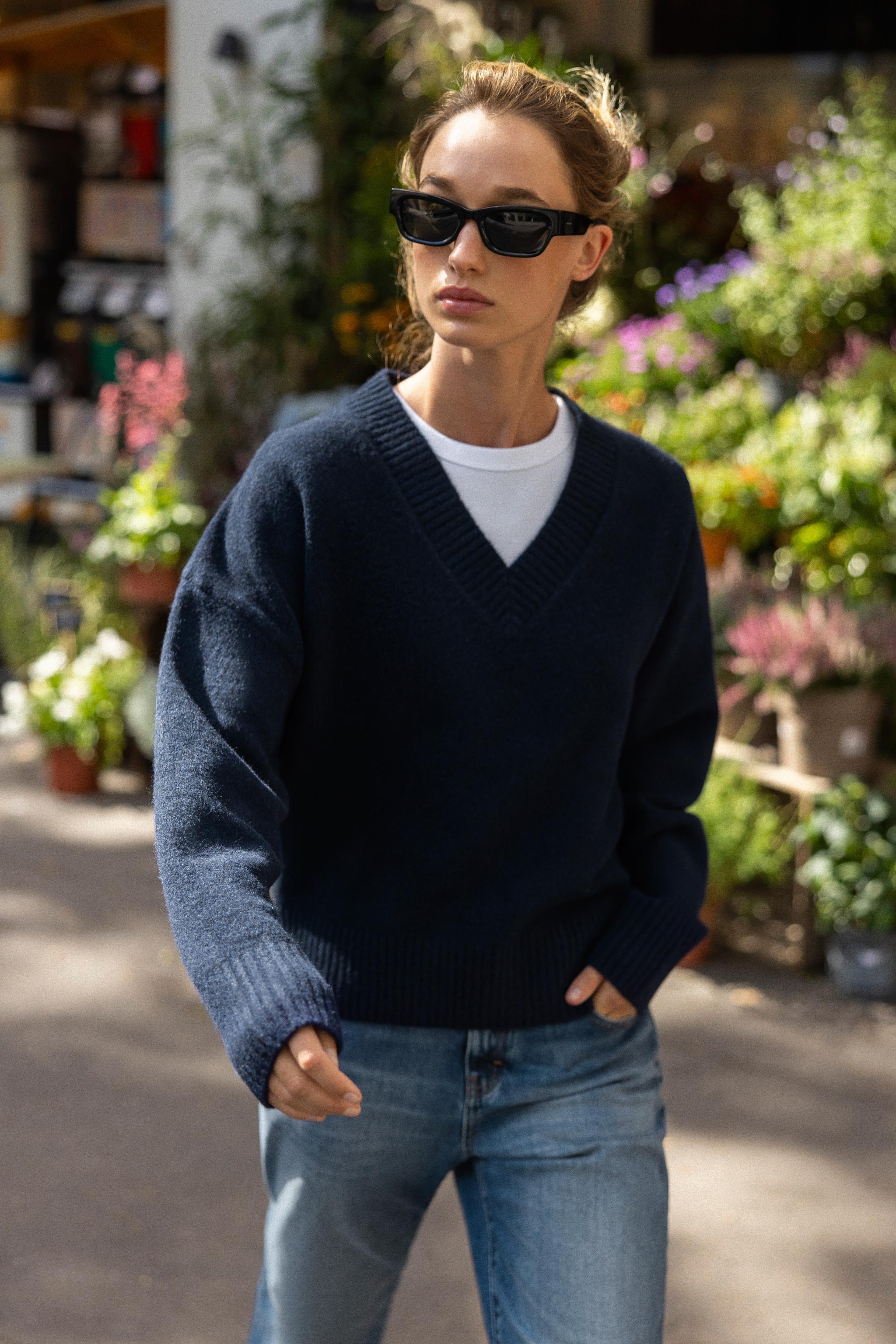 Soft Knit V-Neck Sweater