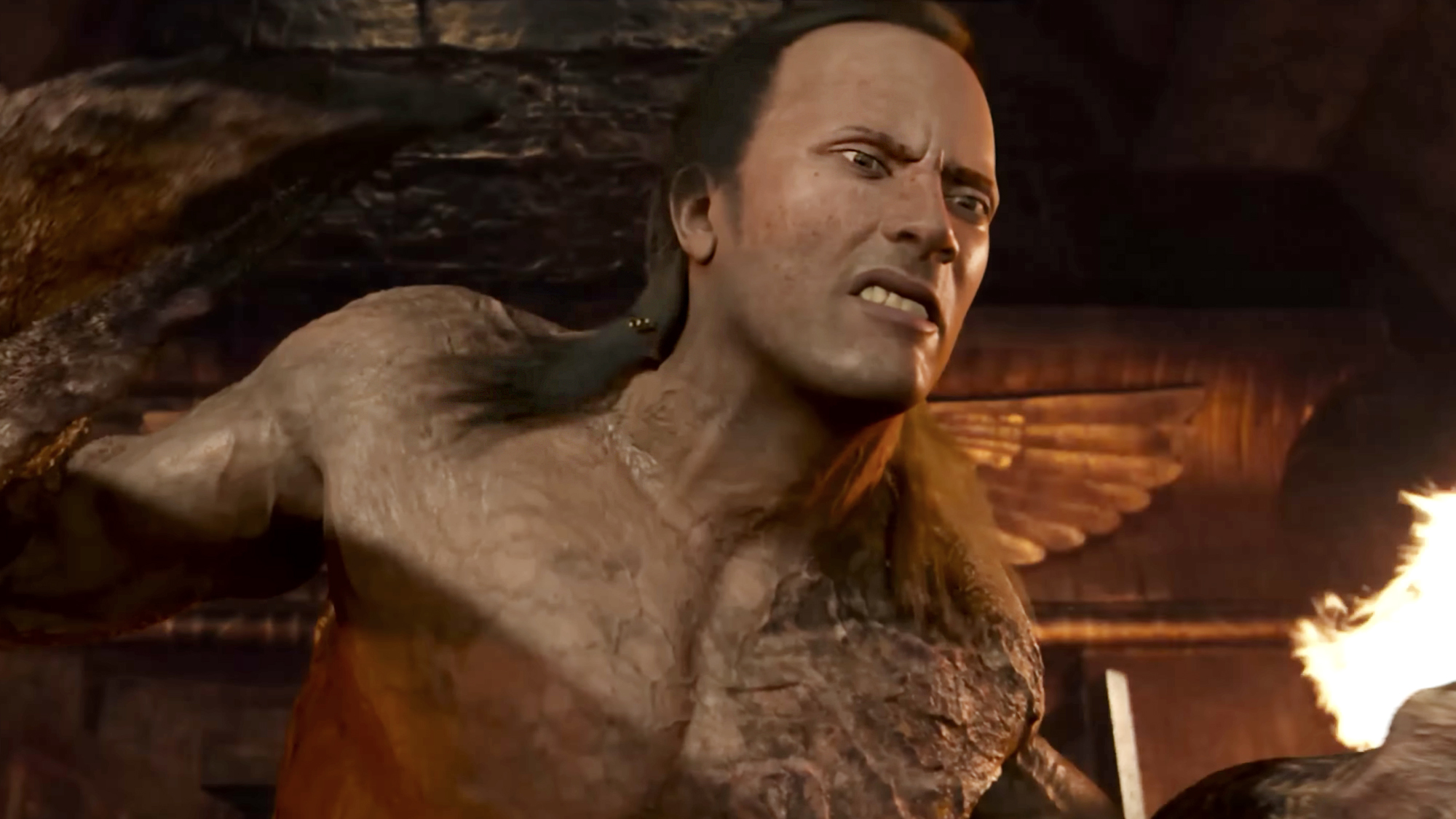The Scorpion King in the Mummy Returns, in the iconic, if not infamous, CGI Scorpion scene.