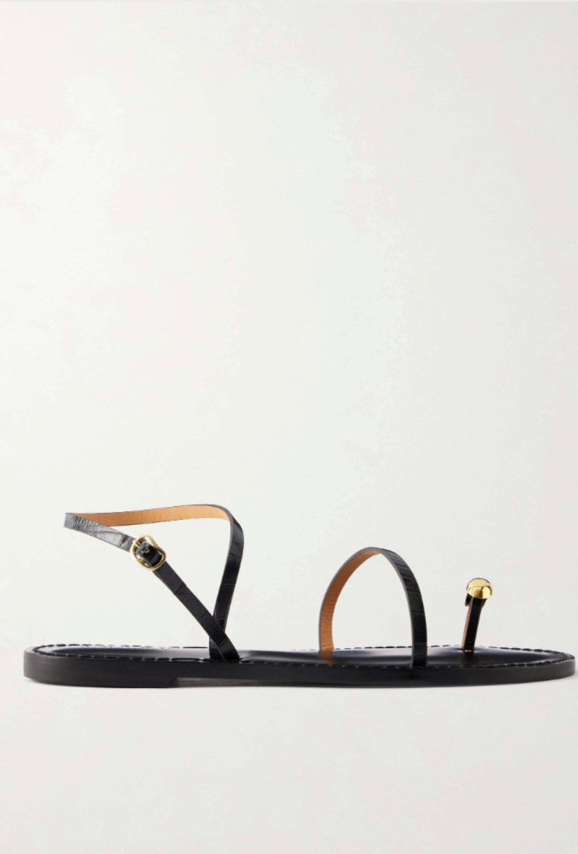 AMANU, The Marrakech Embellished Leather Flats