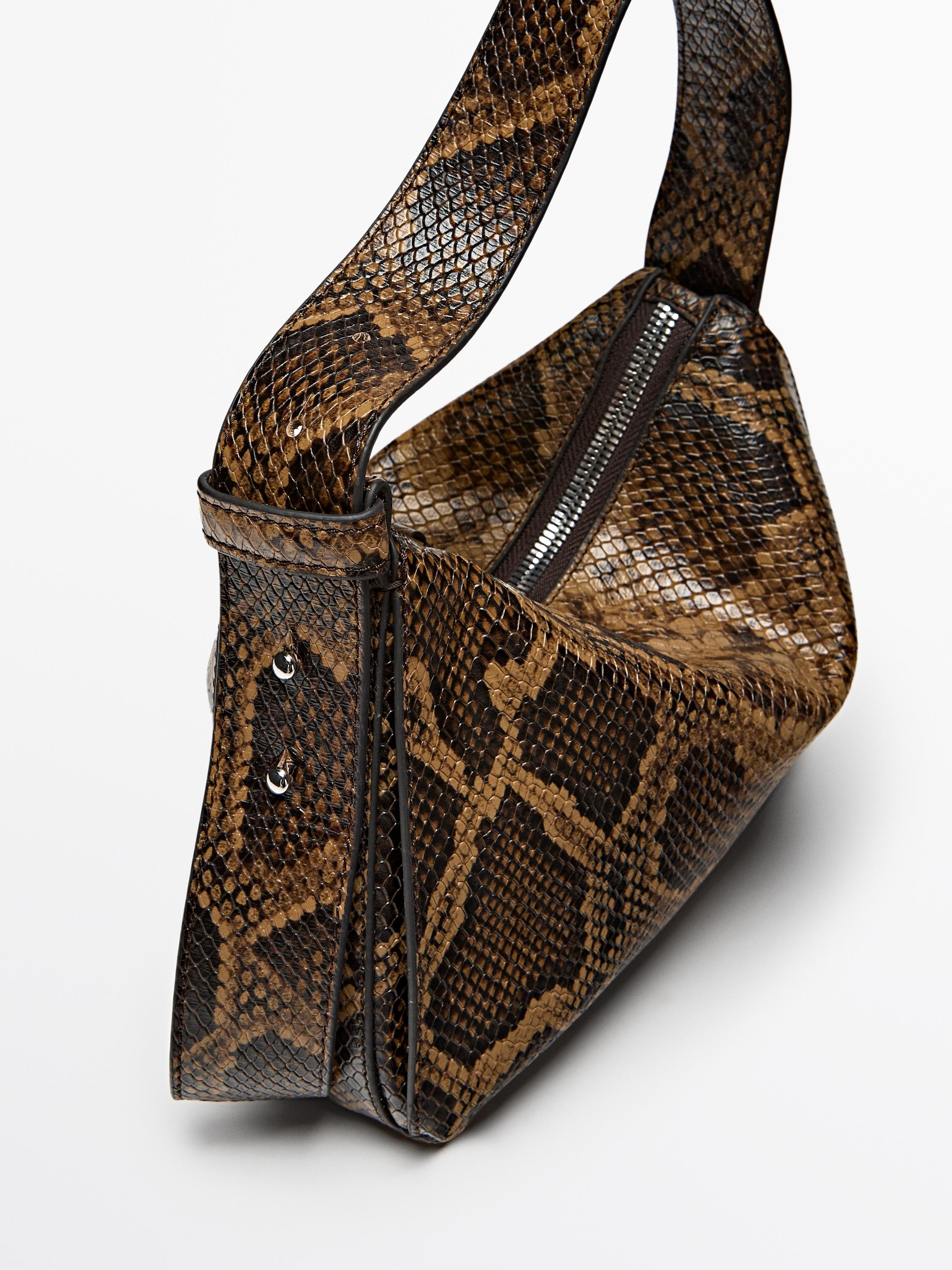 Massimo Dutti, Small Animal Print Shoulder Bag