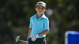 Male junior golfer