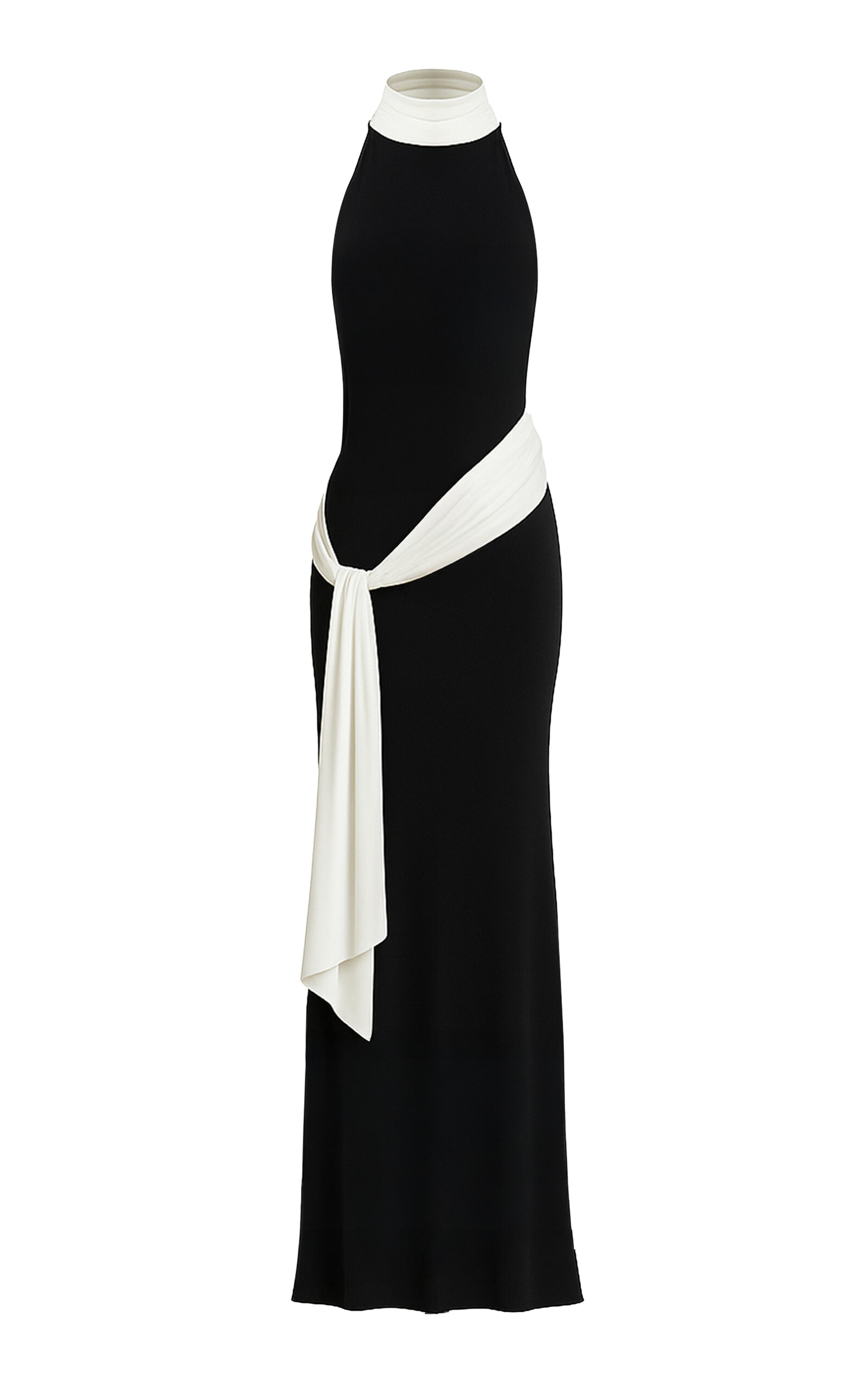 Leia Sash-Detailed Jersey Maxi Dress