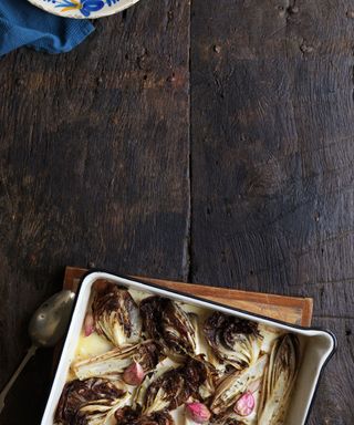 Roast radicchio with garlic and thyme