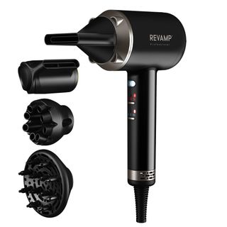 Product shot of Revamp Enigma PRECISION Hair Dryer, Marie Claire Hair Awards winner for hair styling 