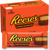 5. Reese's Peanut Butter Cups, 2 Milk Chocolate Flavour Cups, Pack of 36 x 42g - (was £32.80) £28.90 | Amazon