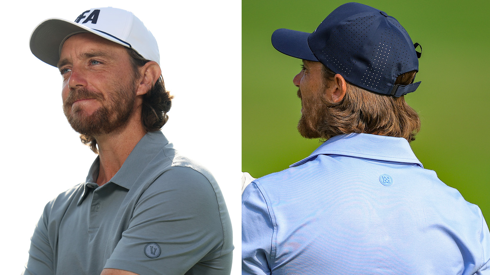 Tommy Fleetwood poses during a practice round