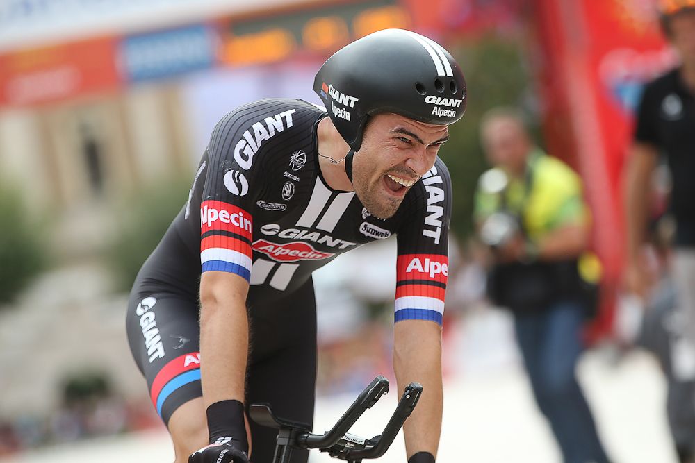 Tom Dumoulin (Giant-Alpecin) at the finish of stahe 17.