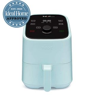 Blue Instant Vortex Mini Air Fryer with Ideal Home logo
